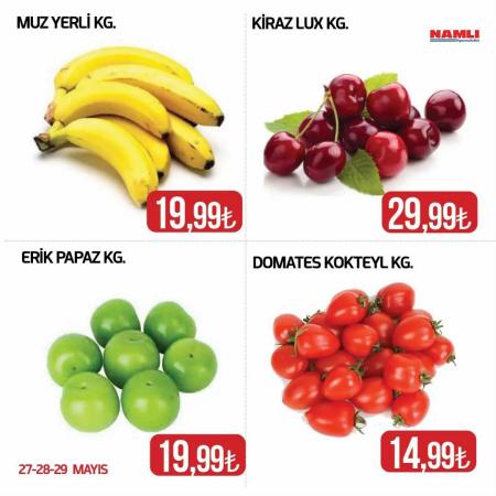 Namlı Hipermarketleri kataloğu | Meyve ve Sebze Fırsatları! | 27.05.2022 - 29.05.2022