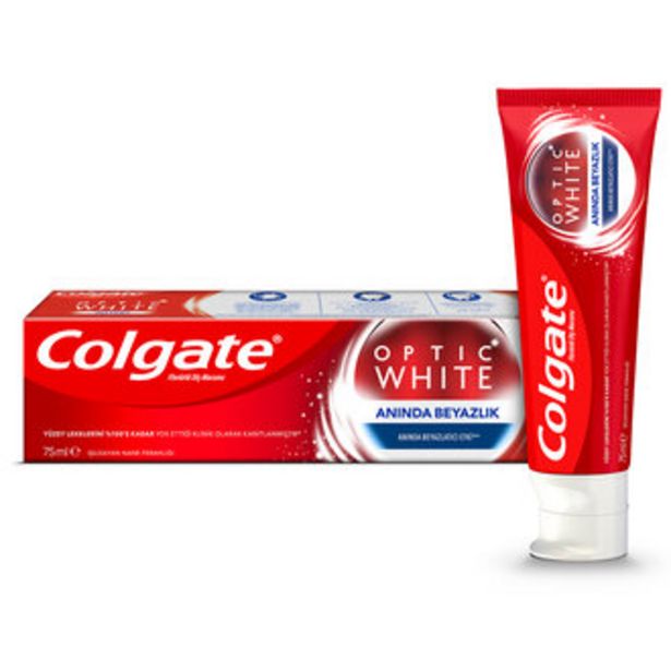 24,95 TL fiyatına Colgate Optic White Anında Beyazlık  Diş Macunu 75 Ml