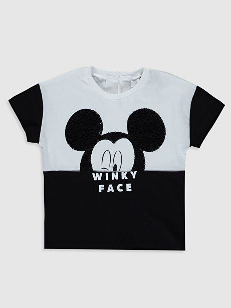 14,99 TL fiyatına Kız Bebek Mickey Mouse Baskılı Tişört Anne Kız Kombini