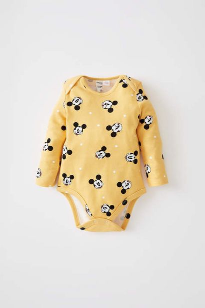 29,99 TL fiyatına Erkek Bebek Mickey Mouse Lisanslı Uzun Kollu Çıtçıtlı Pamuklu Body