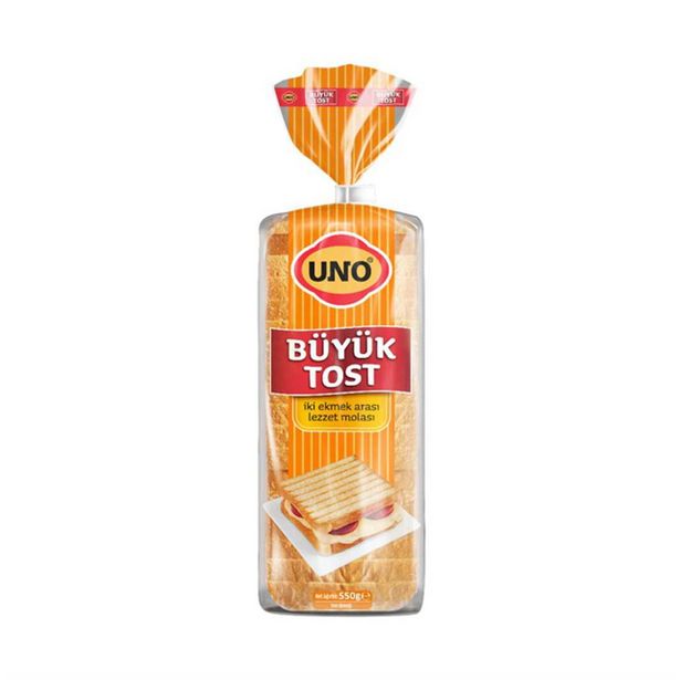 12,95 TL fiyatına Uno Büyük Tost Ekmeği 550 g