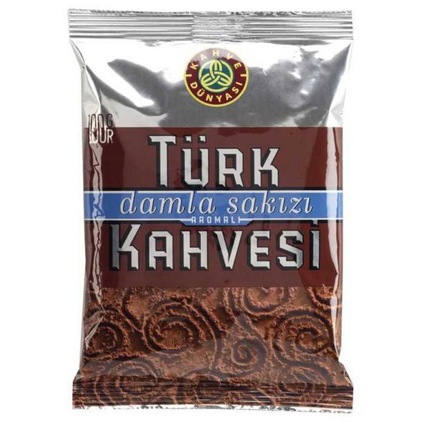 19,95 TL fiyatına Kahve Dünyası Türk Kahvesi Damla Sakızı Aromalı 100 g