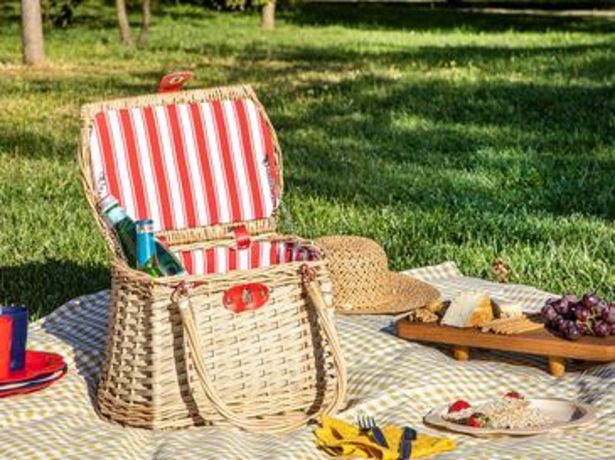 English Home içinde 899,99 TL fiyatına Natural Day Hasır Piknik Sepeti 31x26x25 Cm Kırmızı - Bej fırsatı