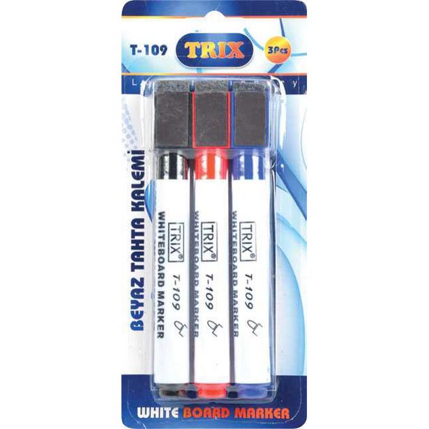 11,9 TL fiyatına Trix Beyaz Tahta Kalemi 3 Renk
