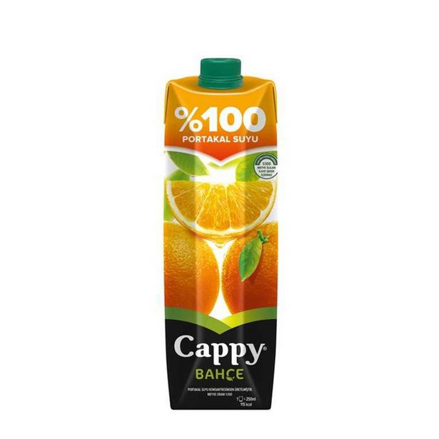 18,95 TL fiyatına Cappy Meyve Suyu %100 1 Lt  Portakal 