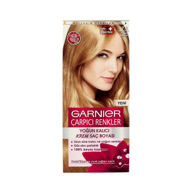 22,5 TL fiyatına Garnier Color Natural Çarpıcı Renkler Saç Boyası 7 Yoğun Kumral