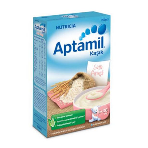 39,95 TL fiyatına Aptamil Sütlü Pirinçli 250gr