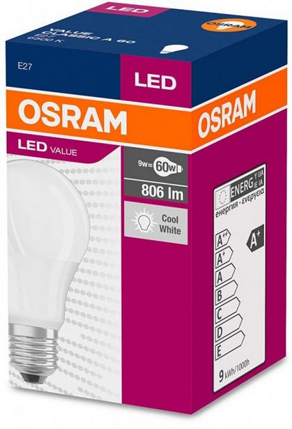 11,9 TL fiyatına OSRAM LED 8,5W BEYAZ OSRAM