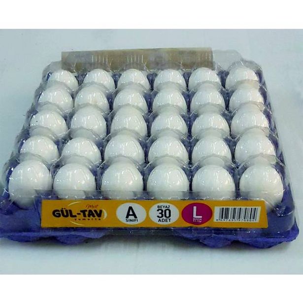 Simge içinde 44,95 TL fiyatına Mert Gültav Yumurta 30 Lu L-Büyük 63-72 Gr Beyaz fırsatı