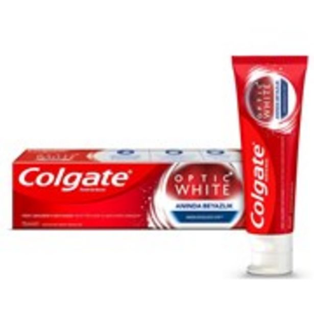 24,95 TL fiyatına Colgate Optic White Anında Beyazlık Anında Beyazlatma Etkisi Beyazlatıcı Diş Macunu 75 ml