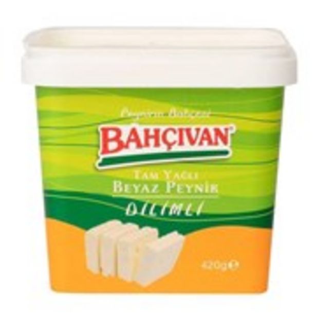 44,25 TL fiyatına Bahçıvan Dilimli Tam Yağlı Beyaz Peynir 420 Gr.**