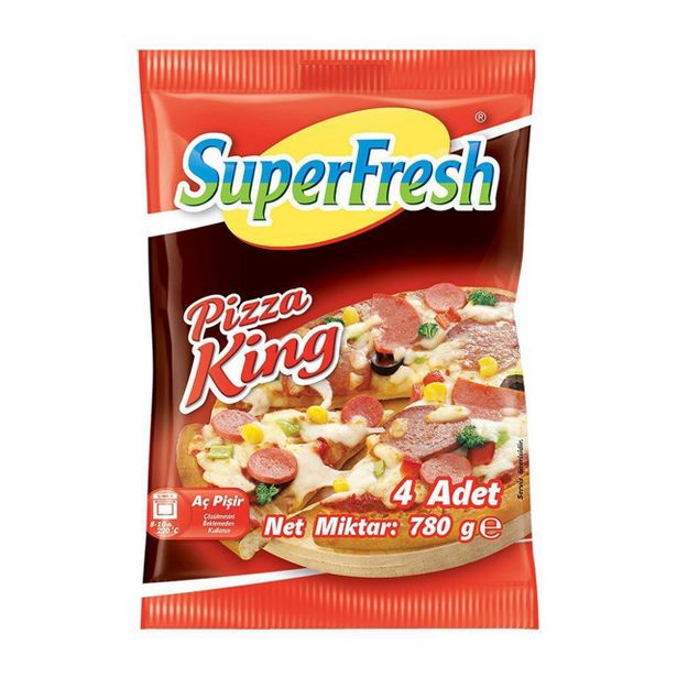 59,99 TL fiyatına Süperfresh Pizza King 4"lü 780 Gr